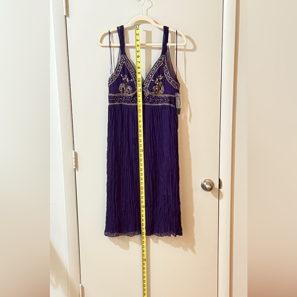 ABS Allen Schwartz purple cocktail dress. - Picture 7 of 14